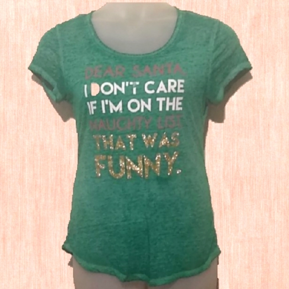 Rocker Girl Green Graphic Tee size M